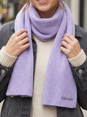Steve Madden Lavender Ribbed Knit Scarf
